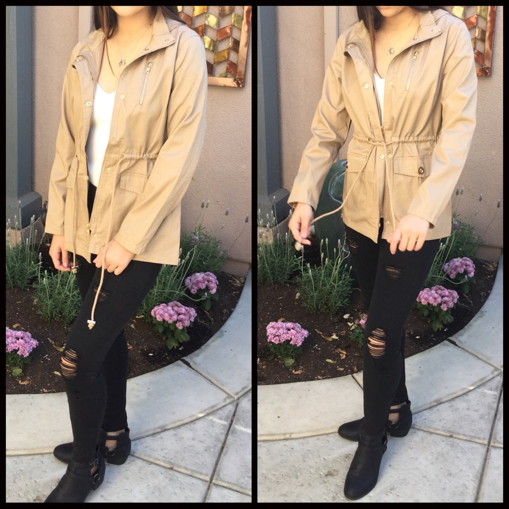 CLEARANCE-FIRM‼️Lightweight Tan Utility Jacket - Picture 3 of 5